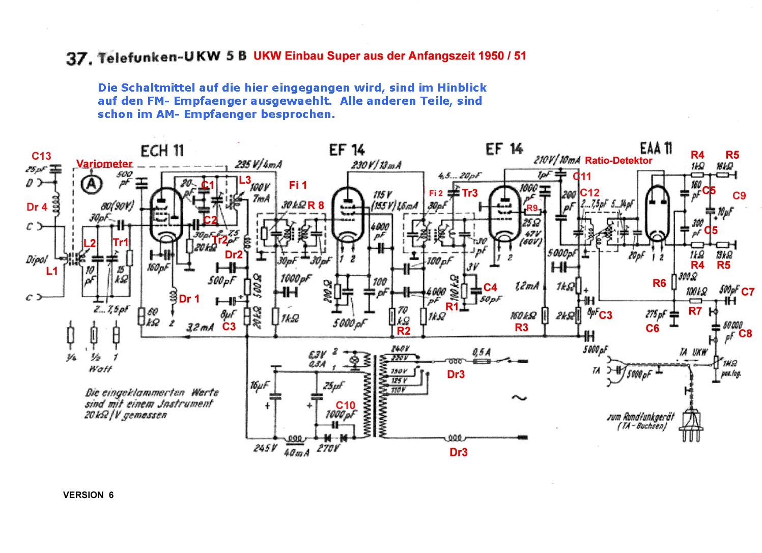 UKW Vorsatzgeraet Telefunken 5B